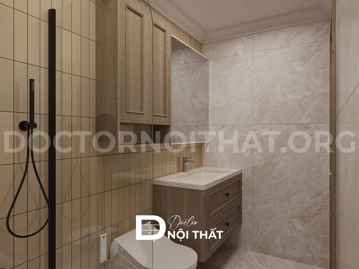 Thiết kế nội thất chung cư Lumiere Evergreen Smart City 106.3 m2 – 3PN - Ảnh 9