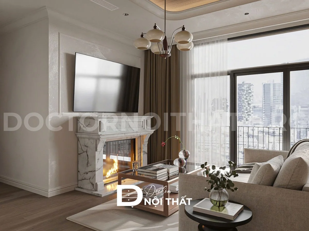 Thiết kế nội thất chung cư Lumiere Evergreen Smart City 106.3 m2 – 3PN - Ảnh 14