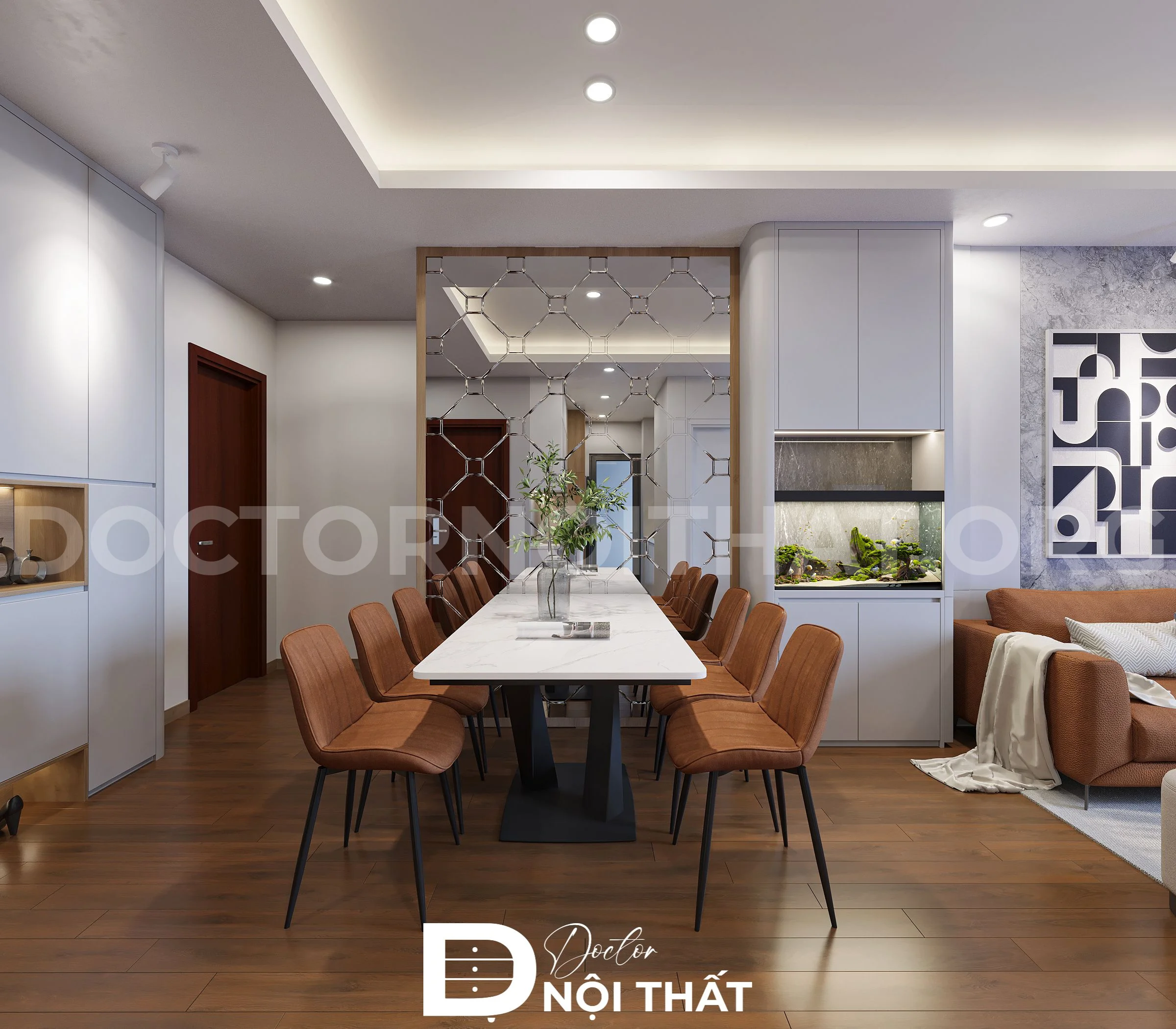 Mẫu thiết kế nội thất chung cư Grandeur Palace Giảng Võ hiện đại