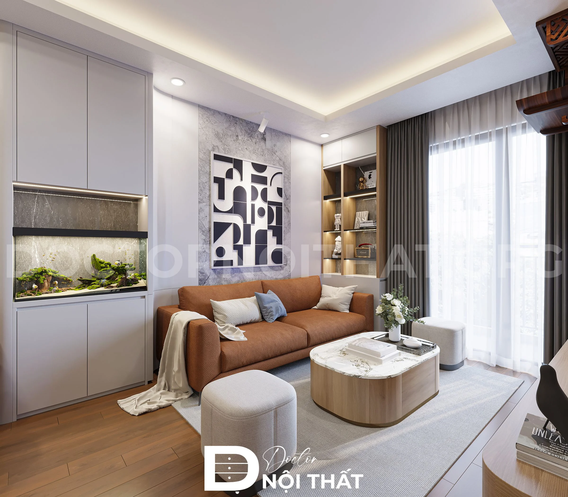 Mẫu thiết kế nội thất chung cư Grandeur Palace Giảng Võ hiện đại - Ảnh 14