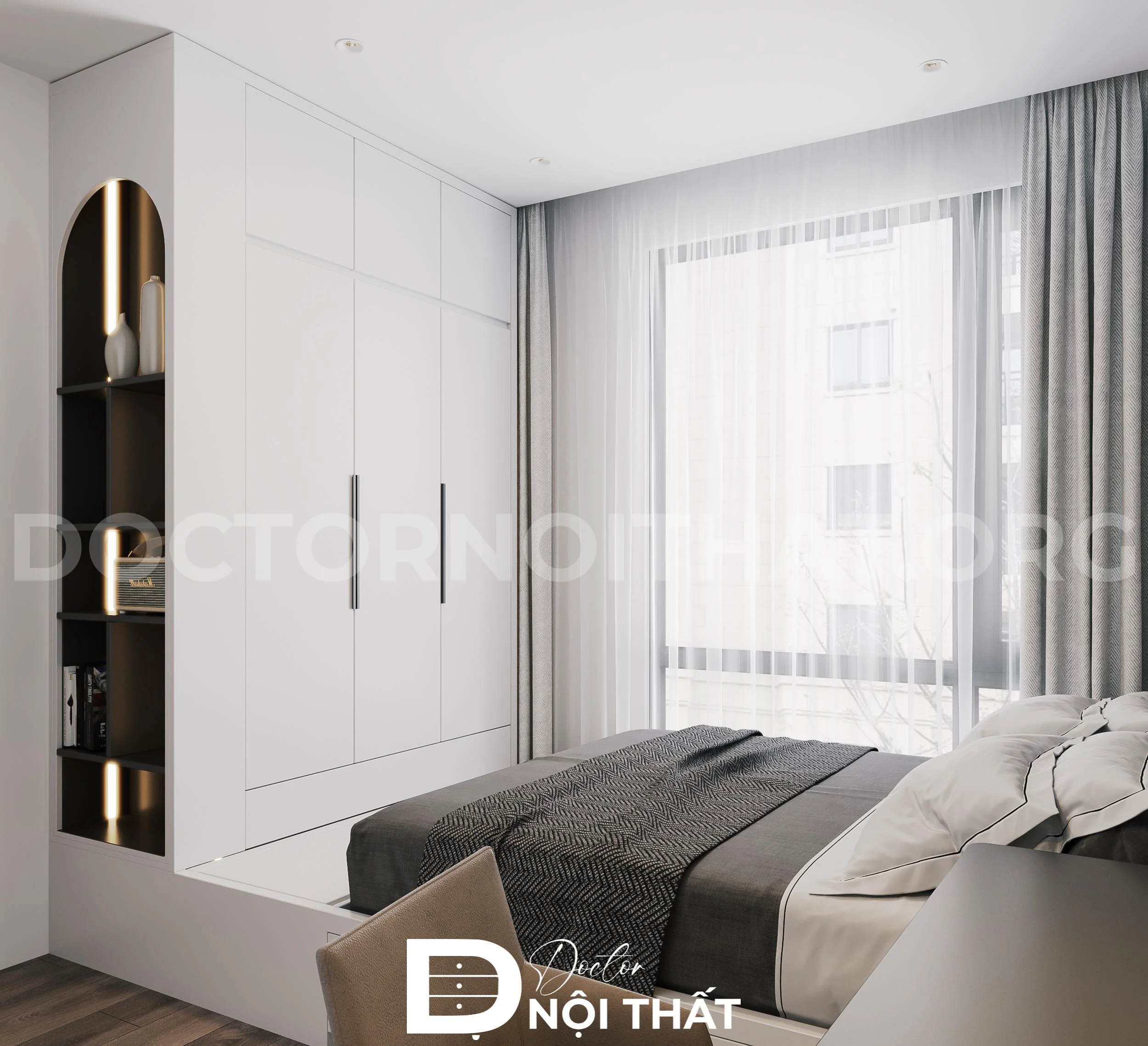 Thiết kế nội thất chung cư Hanoi Aqua Central cao cấp, tinh tế - Ảnh 11