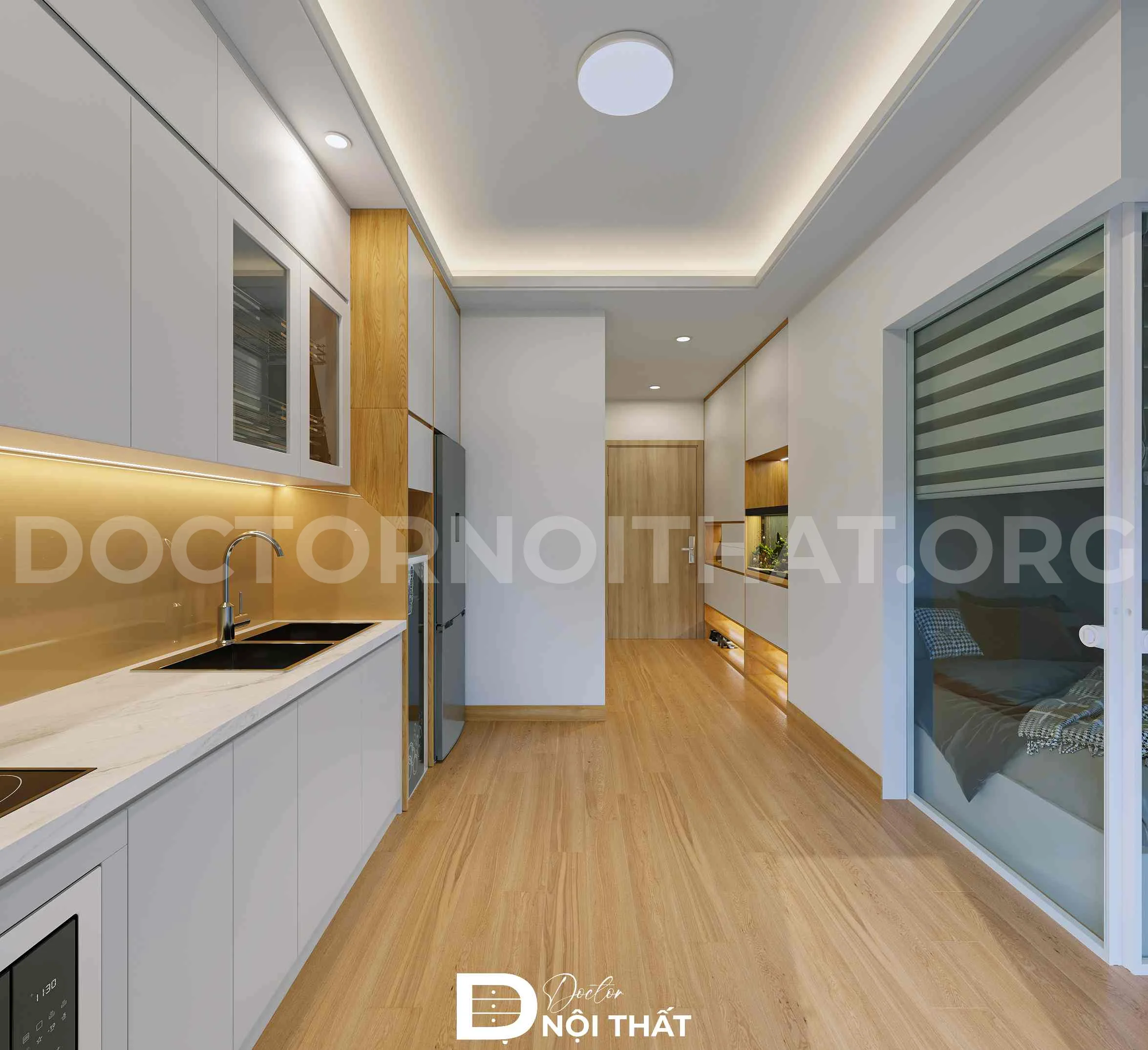 Thiết kế nội thất chung cư Hòa Bình Green City tòa H1 - Ảnh 11