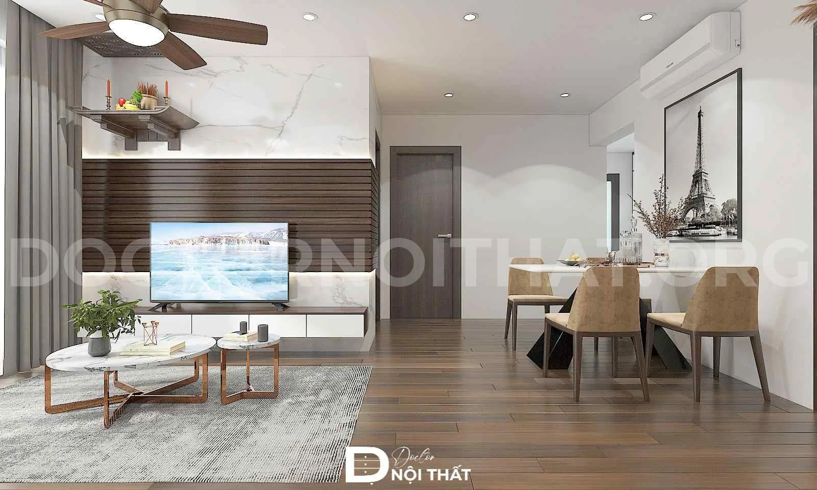 Thiết kế nội thất chung cư NTHome hiện đại - Ảnh 2