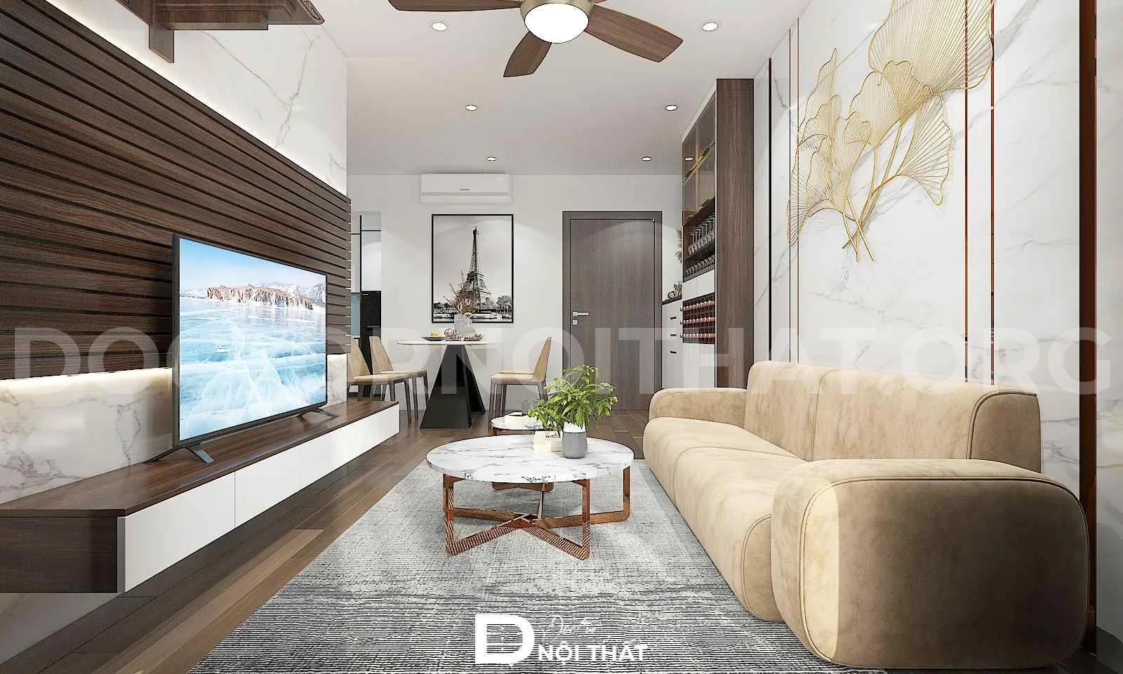 Thiết kế nội thất chung cư NTHome hiện đại - Ảnh 3