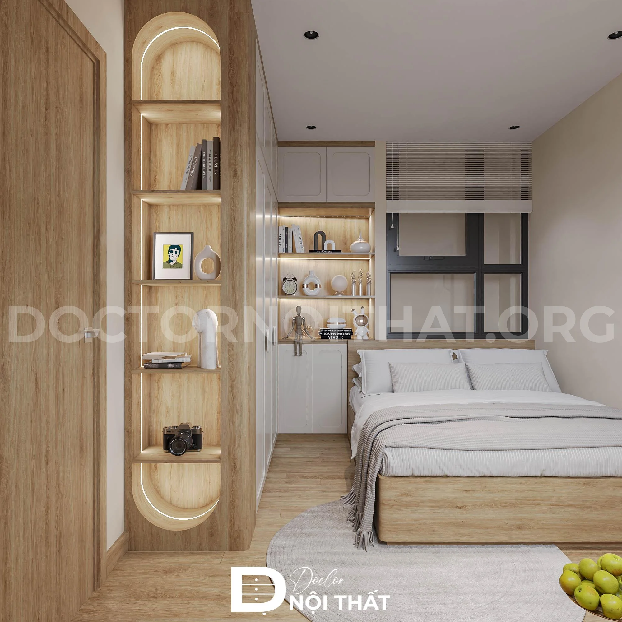 Thiết kế nội thất chung cư phong cách Japandi cho anh Dũng – Đội Cấn - Ảnh 4