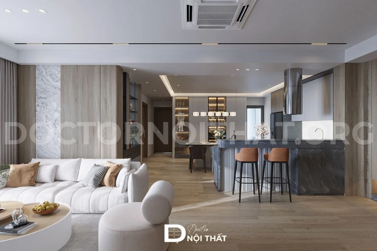 Thiết kế nội thất chung cư The Ninety Complex 90 Láng hiện đại - Ảnh 22