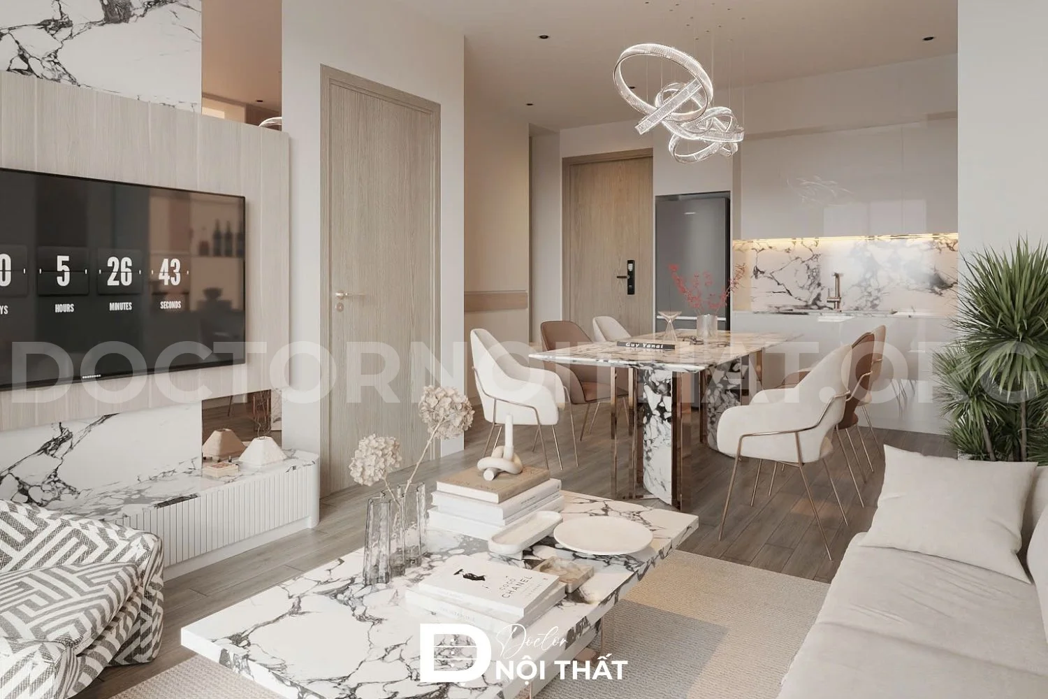 Thiết kế nội thất chung cư Vincom Center Bà Triệu hiện đại - Ảnh 9