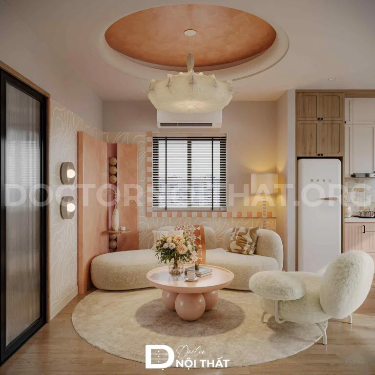 Dự á thiết kế nội thất căn hộ 3 phòng ngủ 90m2 phong cách Bắc Âu