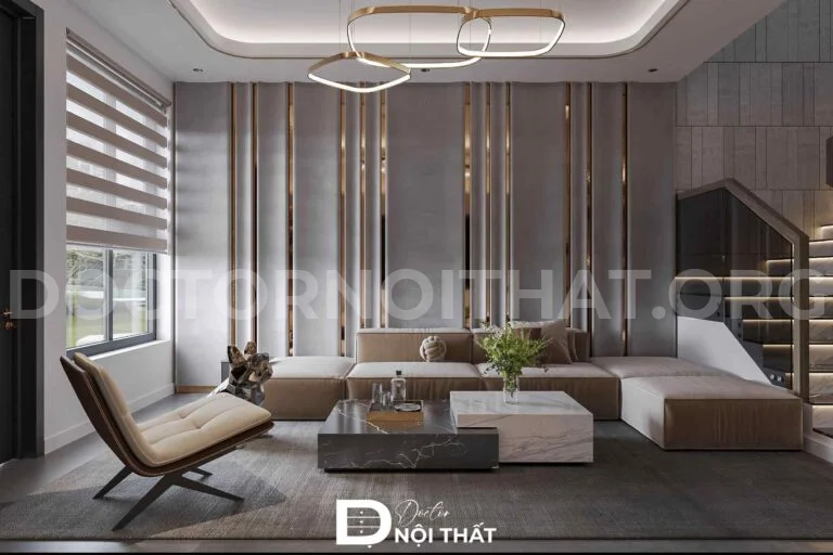 Dự án thiết kế nội thất nhà phố 2 tầng 5x15