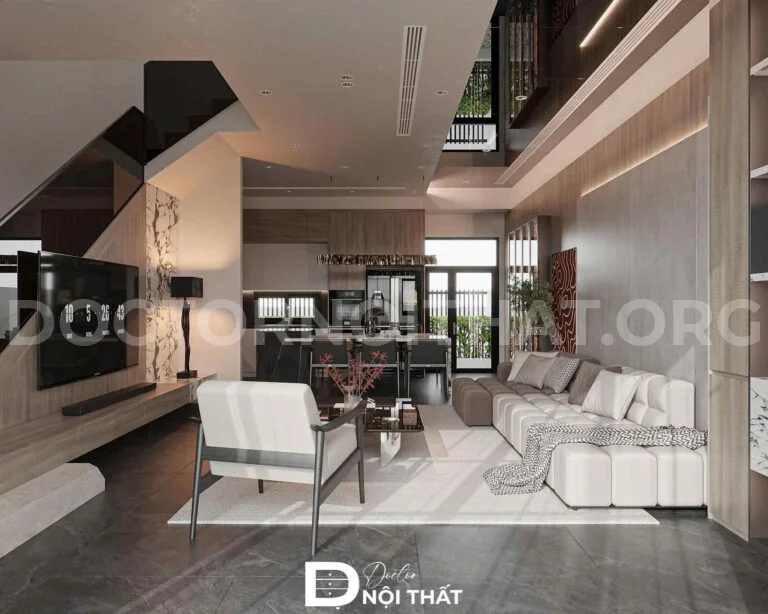 Dự án thiết kế nội thất nhà phố 90m2 hiện đại tại Vũng Tàu - anh Sơn