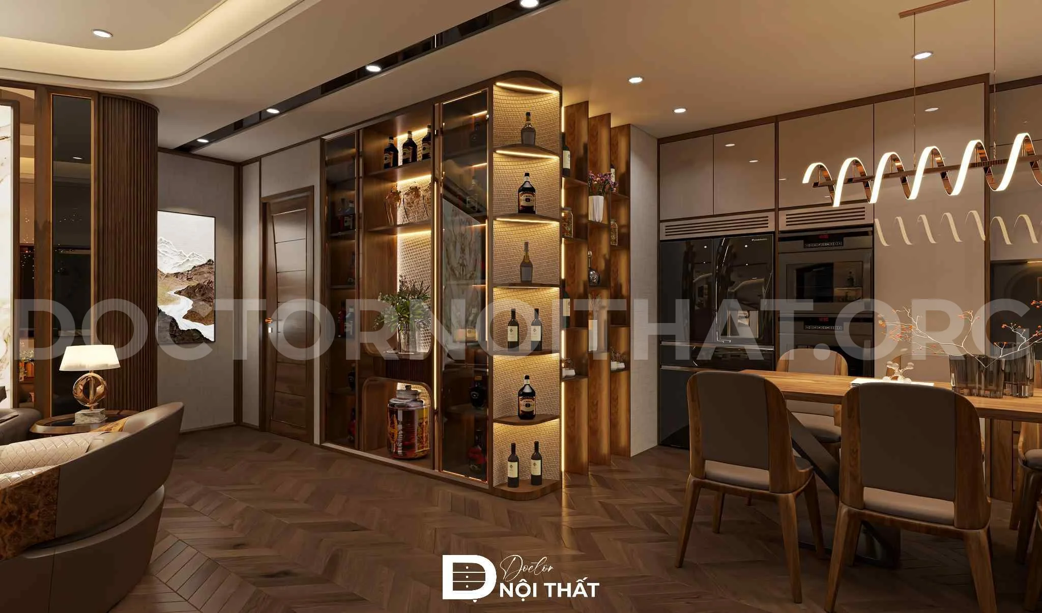 Thiết kế nội thất Penhouse sang trọng đẳng cấp cho anh Minh - Ảnh 2