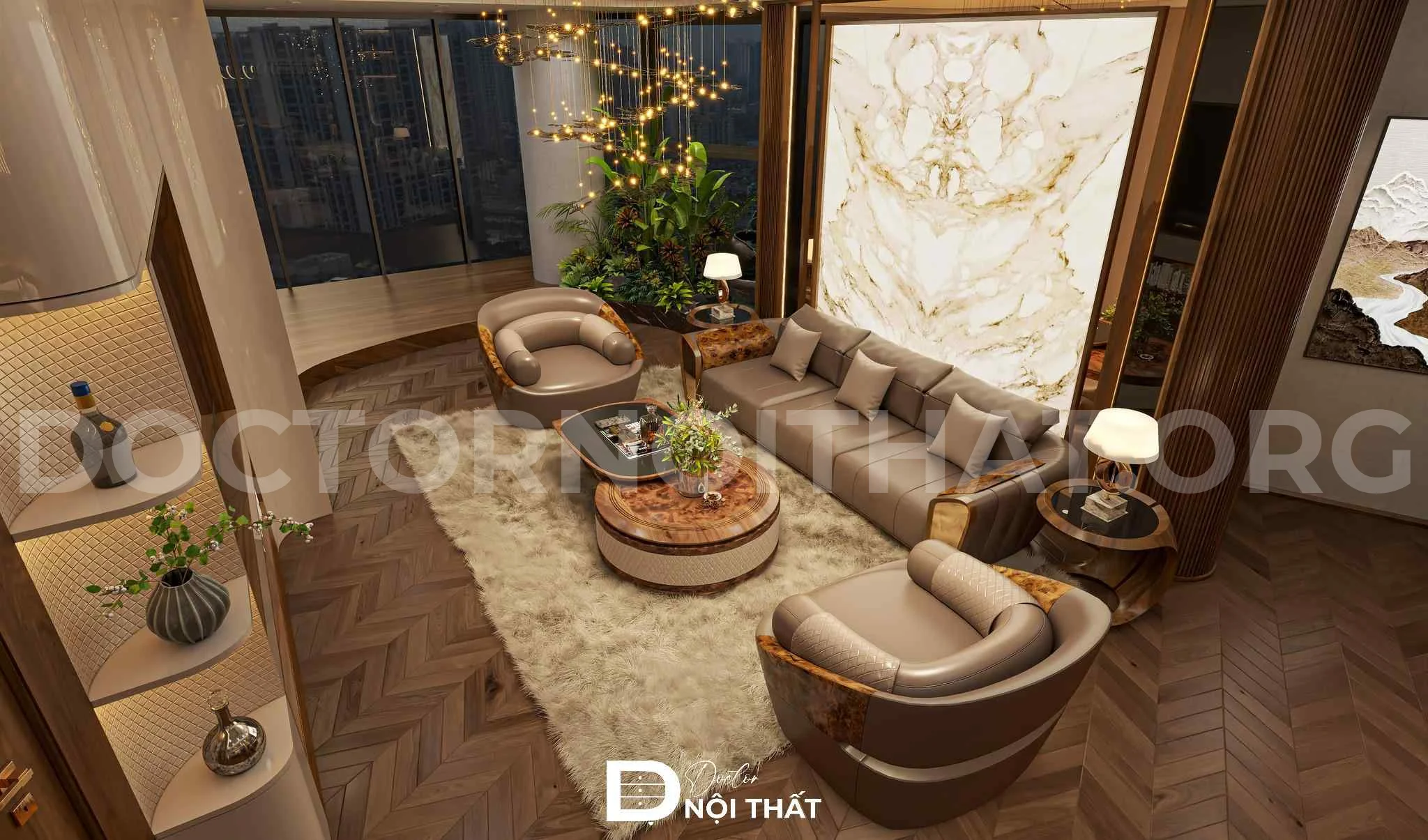 Thiết kế nội thất Penhouse sang trọng đẳng cấp cho anh Minh - Ảnh 3