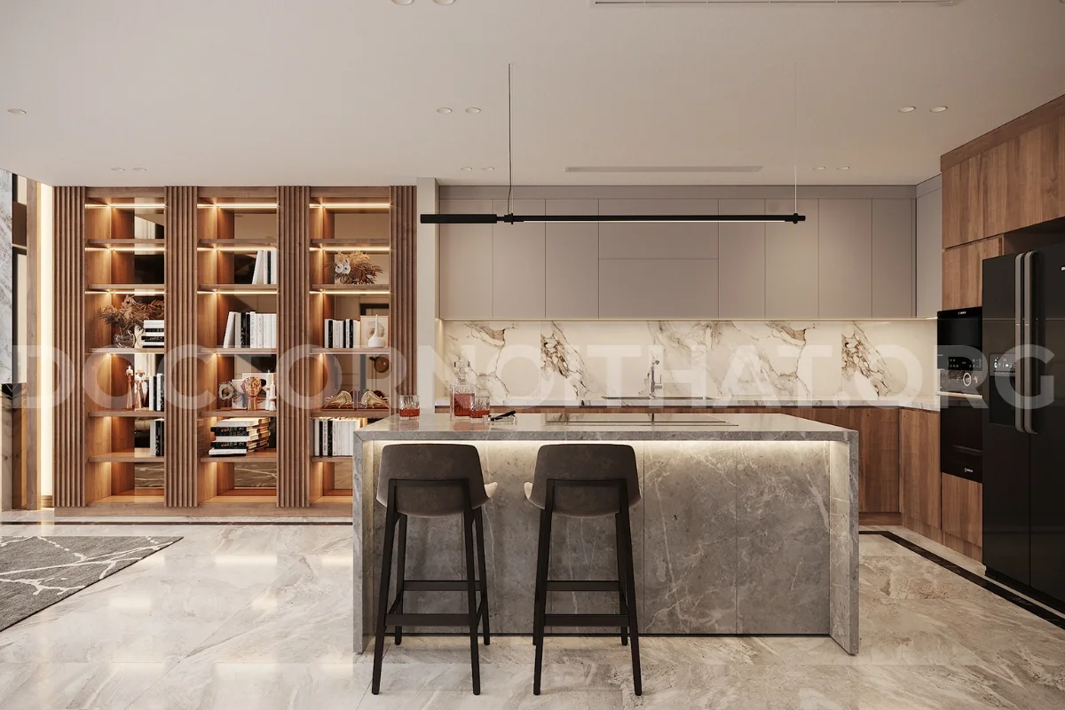 Các thiết bị bếp thông minh được tích hợp giúp căn hộ Penthouse tối ưu công năng (Nguồn: Sưu tầm)