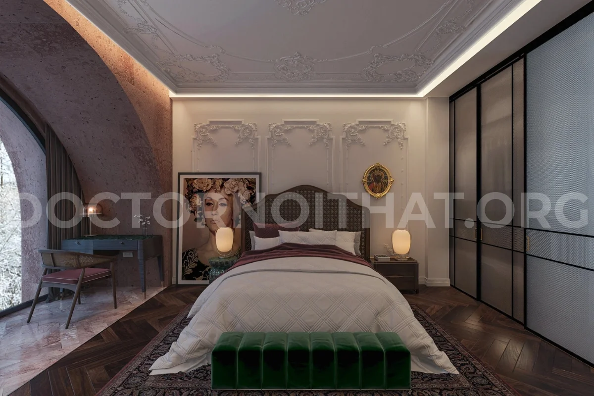 Thiết kế nội thất phòng ngủ Penthouse thường tập trung vào sự sang trọng, tinh tế (Nguồn: Sưu tầm)