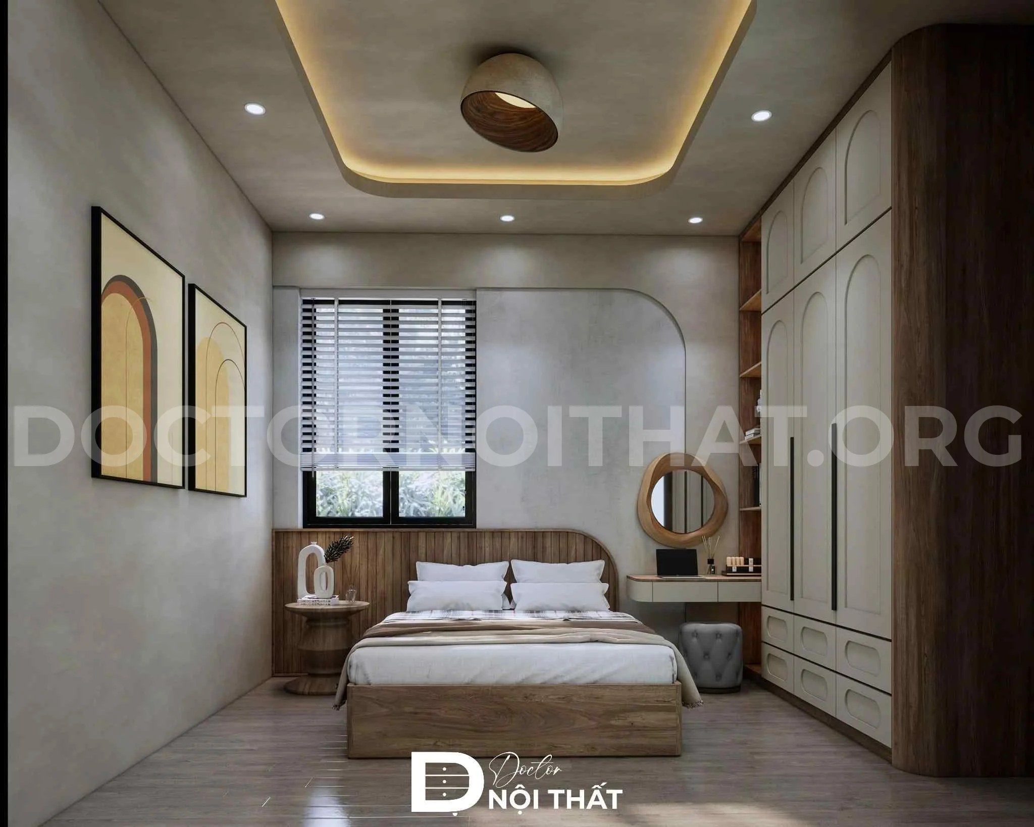 Thiết kế nội thất phòng ngủ đơn giản cho chị Trang - Ảnh 2