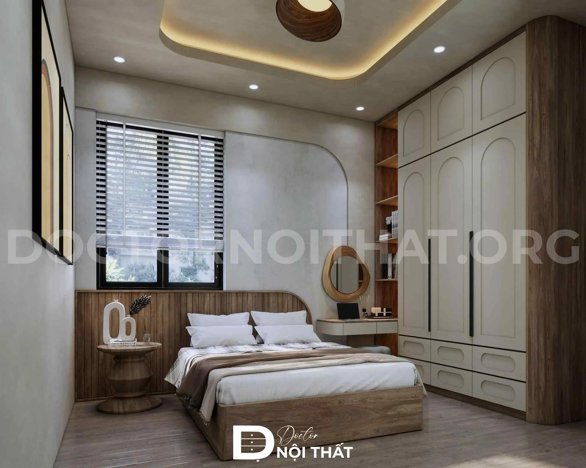 Thiết kế nội thất phòng ngủ đơn giản cho chị Trang - Ảnh 3