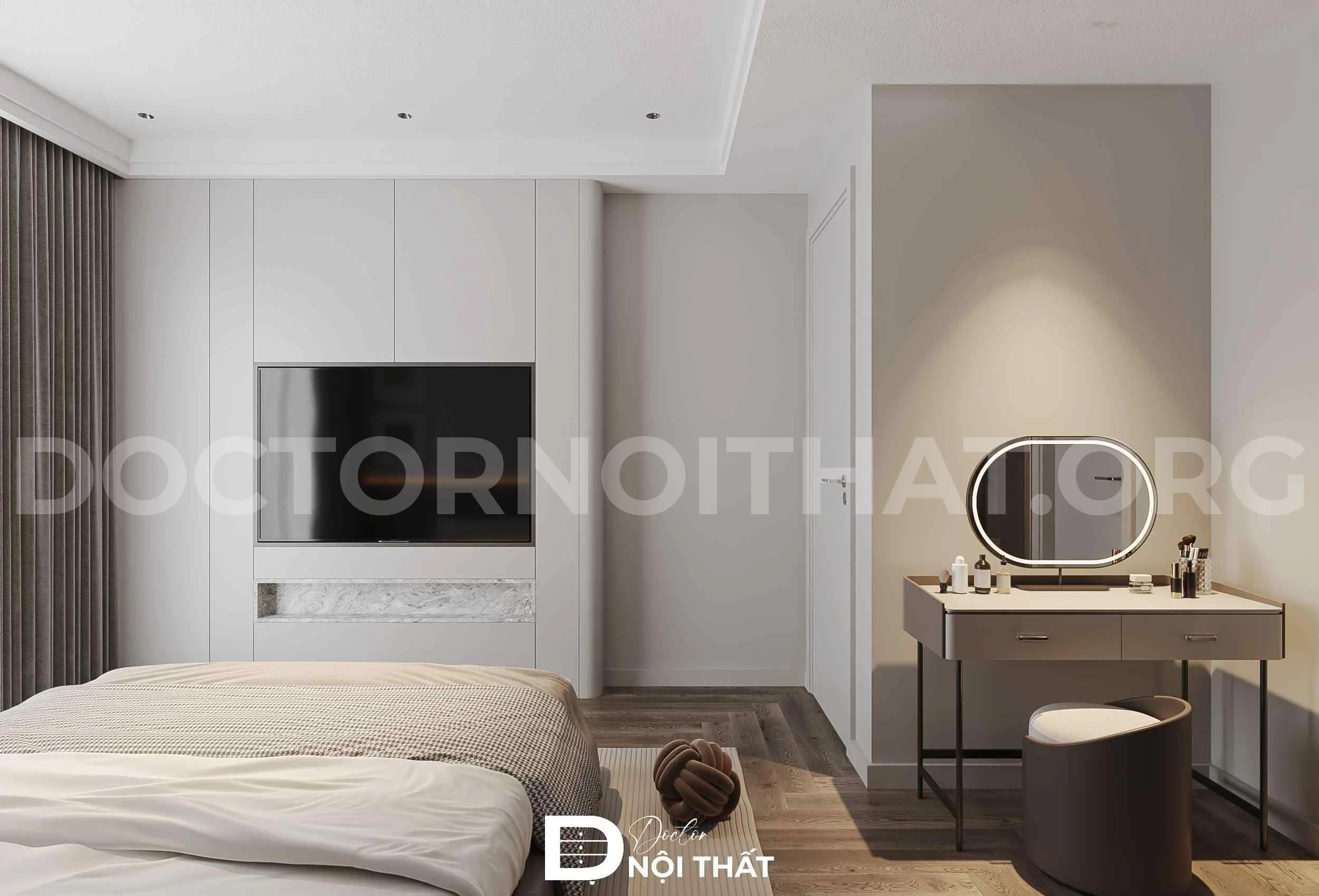 Bố trí bàn trang điểm tối ưu diện tích