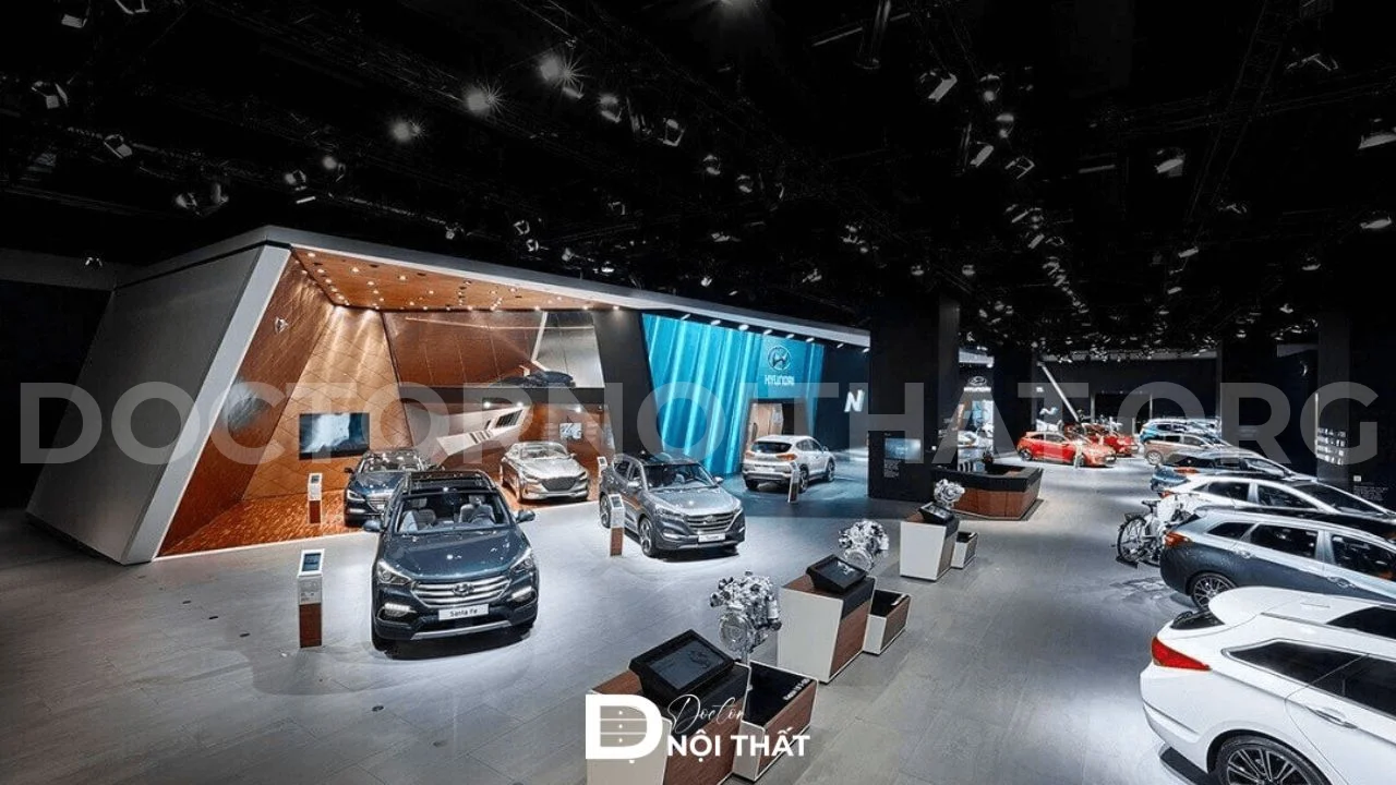 Không gian showroom ô tô cần đảm bảo sự thoải mái, rộng rãi