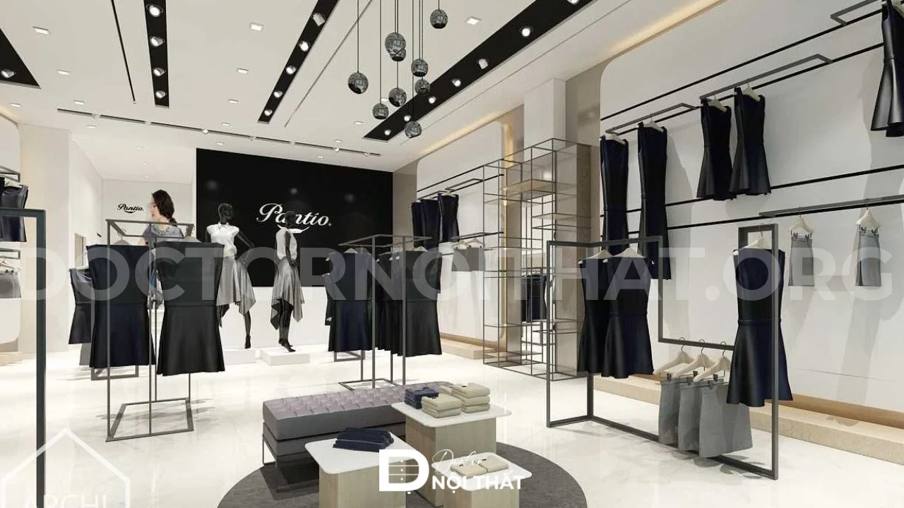 Mẫu thiết kế nội thất cho showroom thời trang