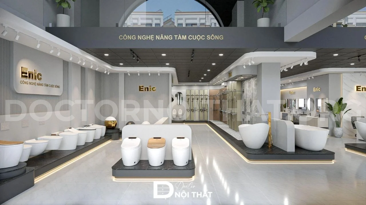 Mẫu thiết kế nội thất showroom thiết bị vệ sinh