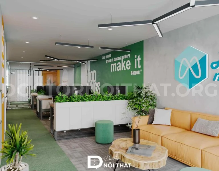Dự án thiết kế nội thất văn phòng Lienmail tại Sài Gòn