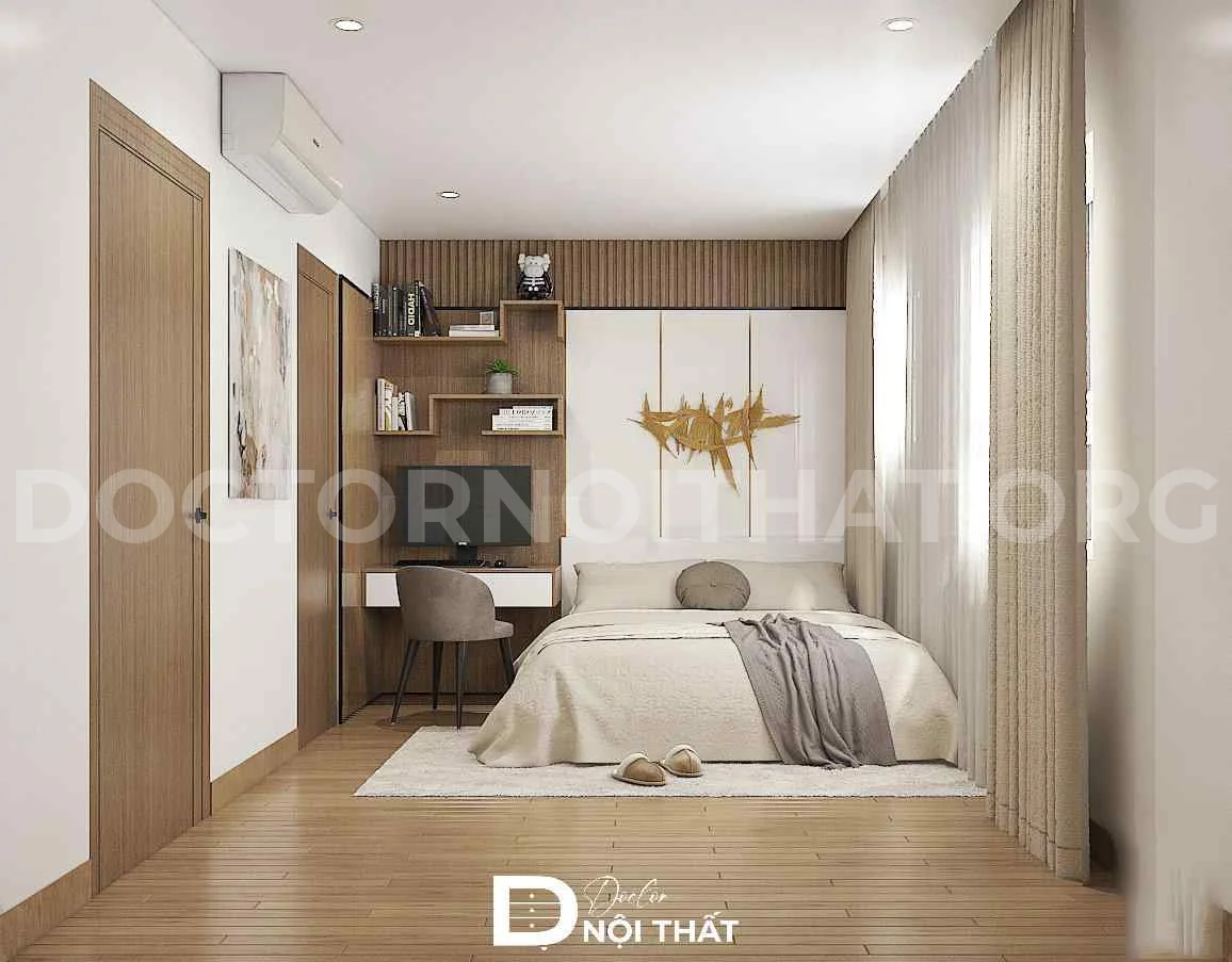 Thiết kế thi công nội thất chung cư 2 ngủ THT Newcity - Ảnh 3