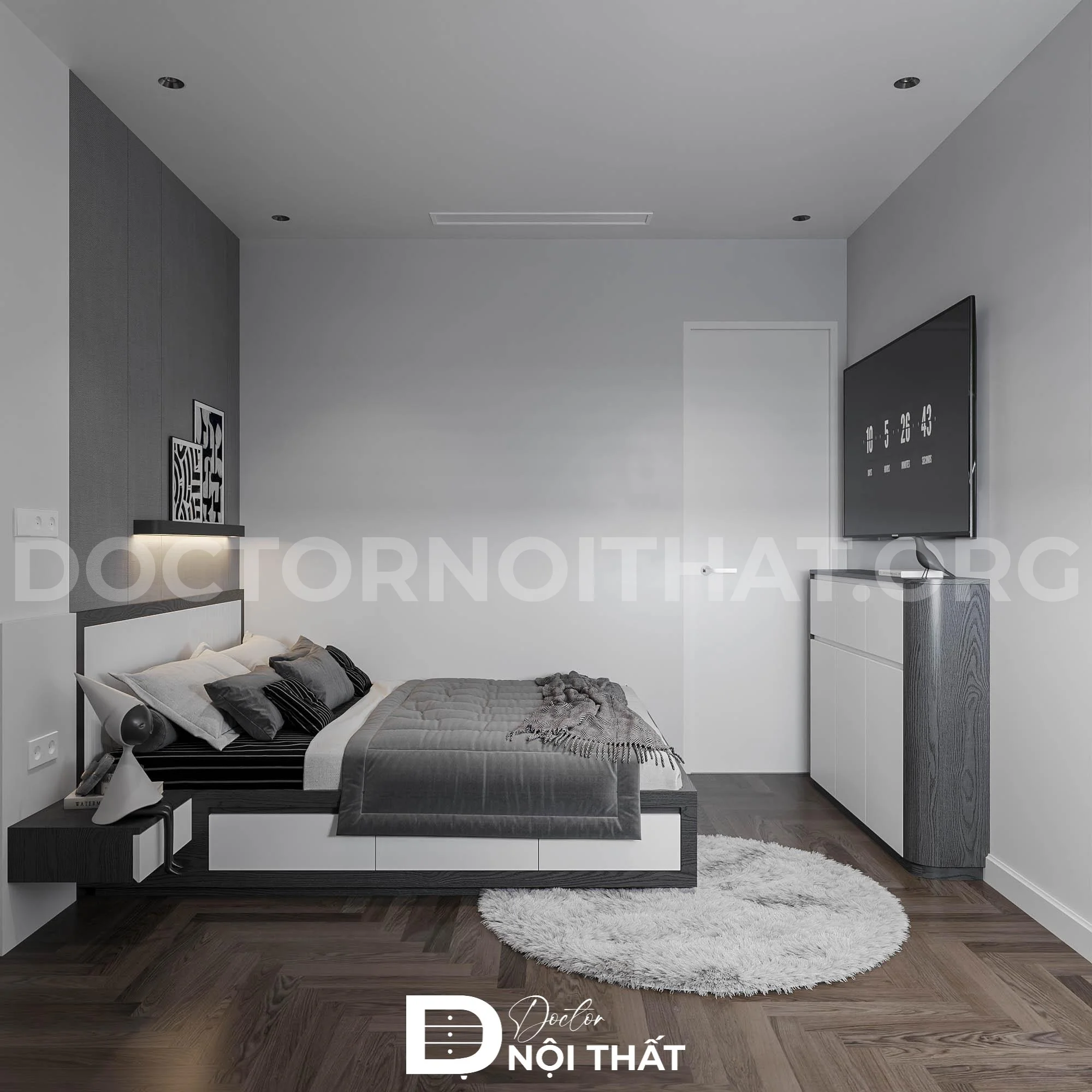 Thiết kế và thi công nội thất chung cư The Prime cho anh Mạnh - Ảnh 6
